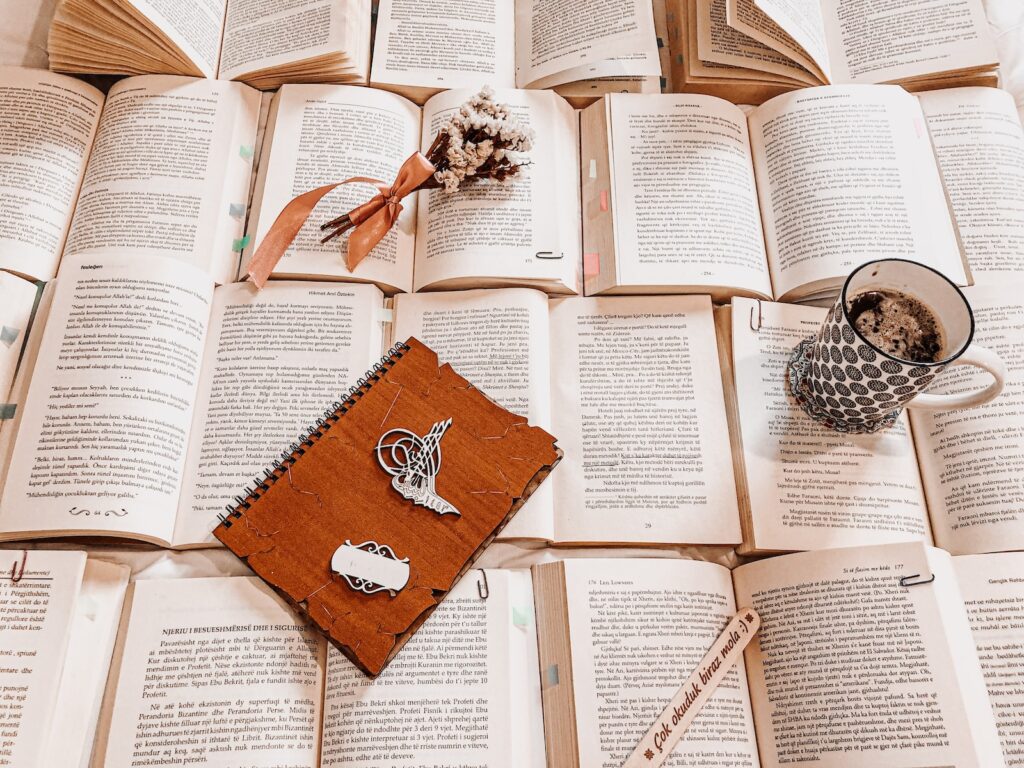 brown book page on brown wooden table